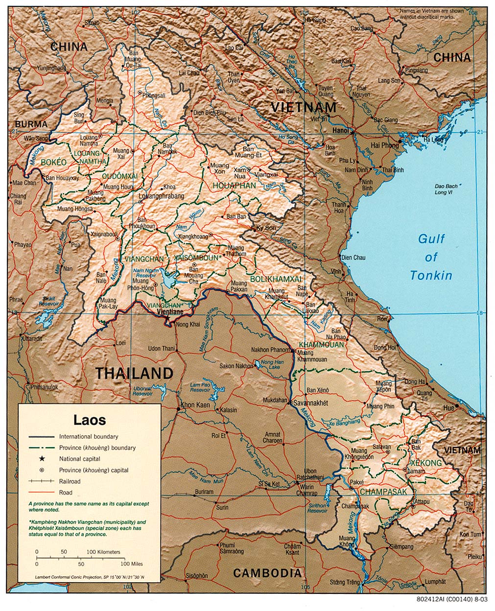 World Map Laos