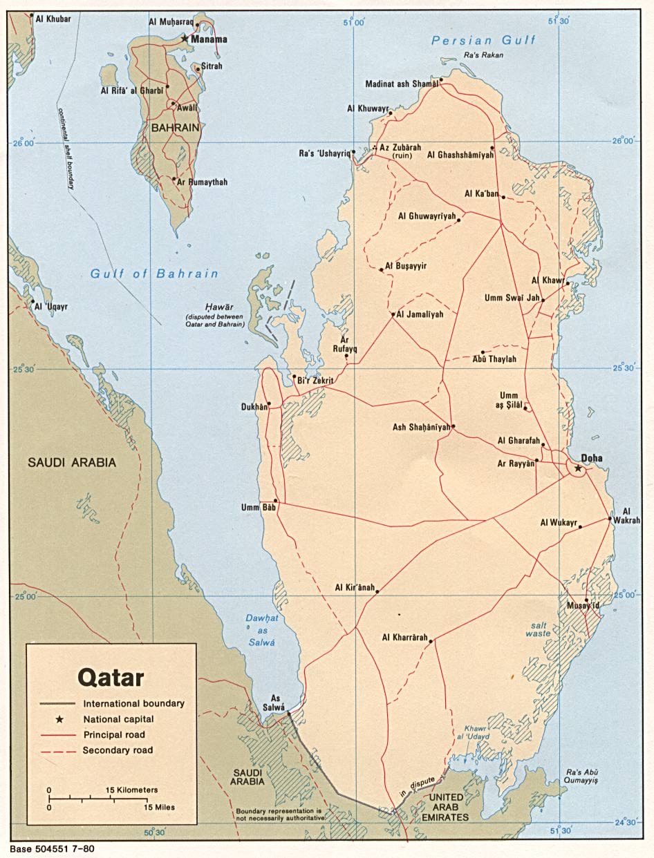 World Map Qatar
