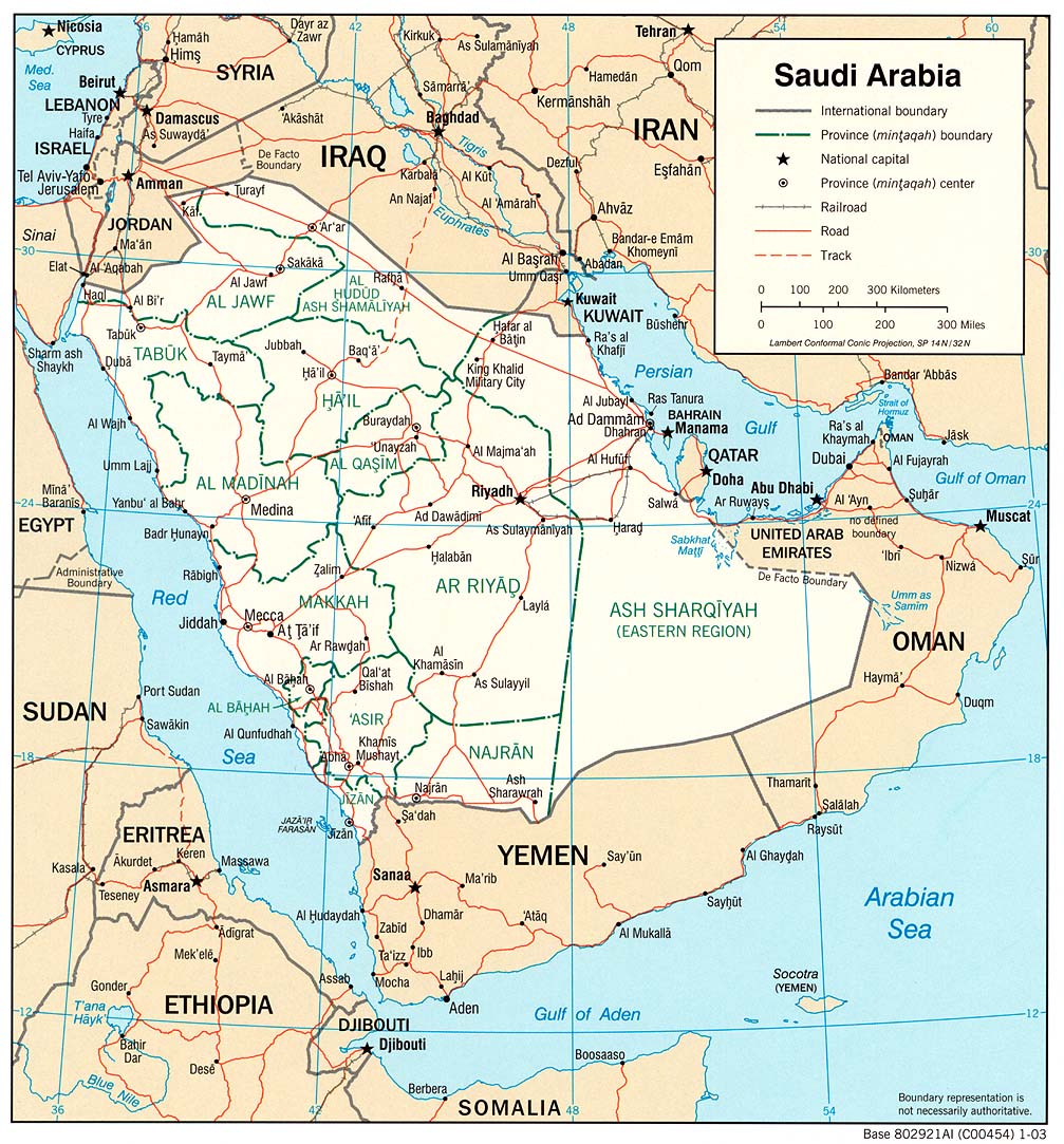 Saudi Arabia. (Map, 2003) [WorldCat.org]