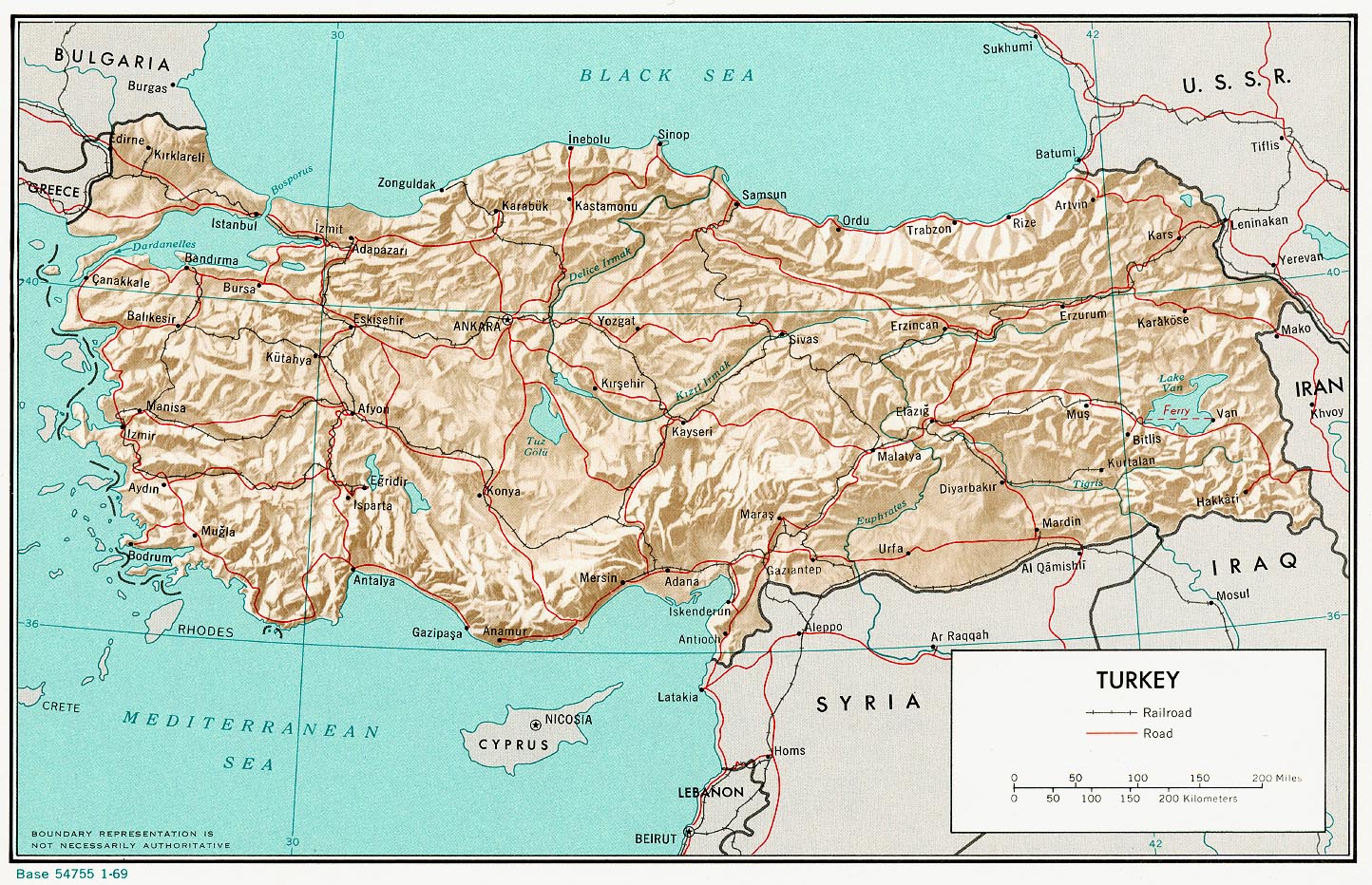 turkey  map