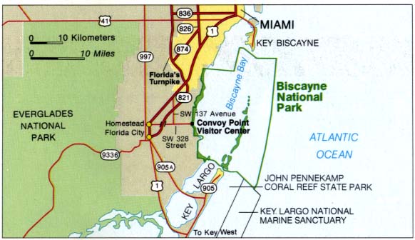  Maps of United States National Parks, Monuments and Historic Sites Biscayne National Park [Florida] (Area Map) 1995 (40K) 