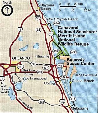  Maps of United States National Parks, Monuments and Historic Sites Canaveral and Merritt Island National Seashore [Florida] (Area Map) 1993 (85K) 