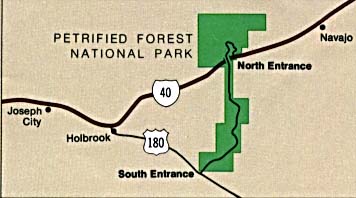  Maps of United States National Parks, Monuments and Historic Sites Petrified Forest National Park [Arizona] (Area Map) (16K) 