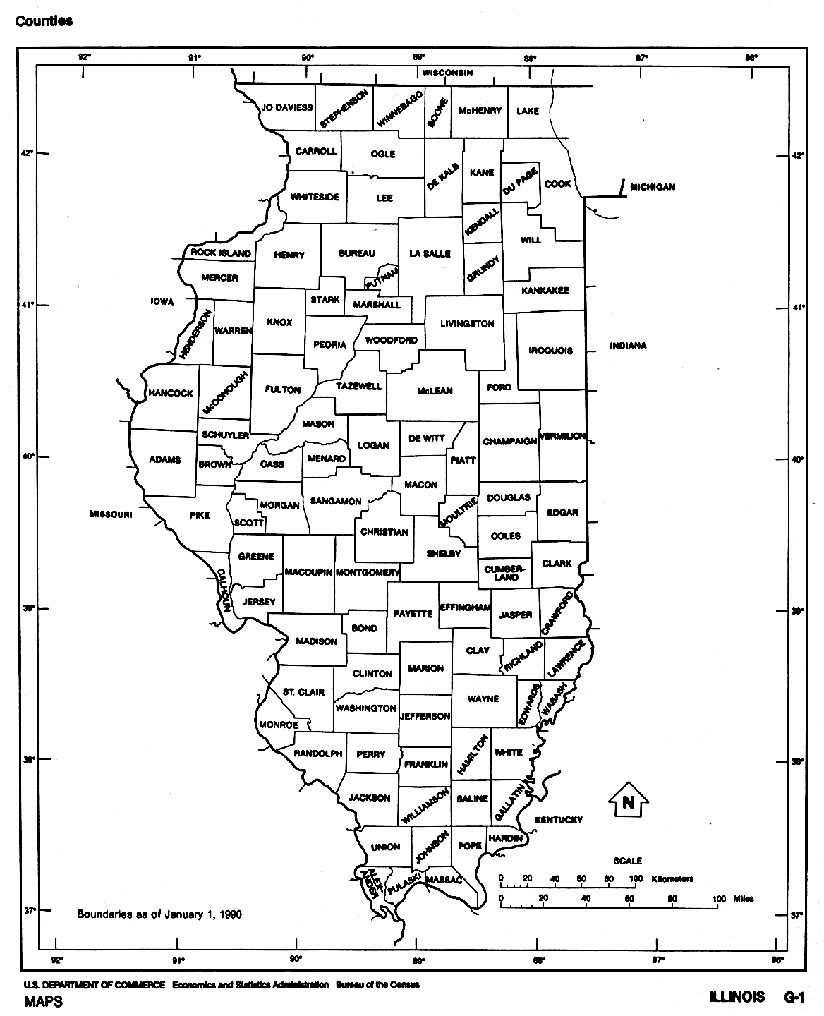 Maps of Illinois. Illinois (outline map) (96K) 