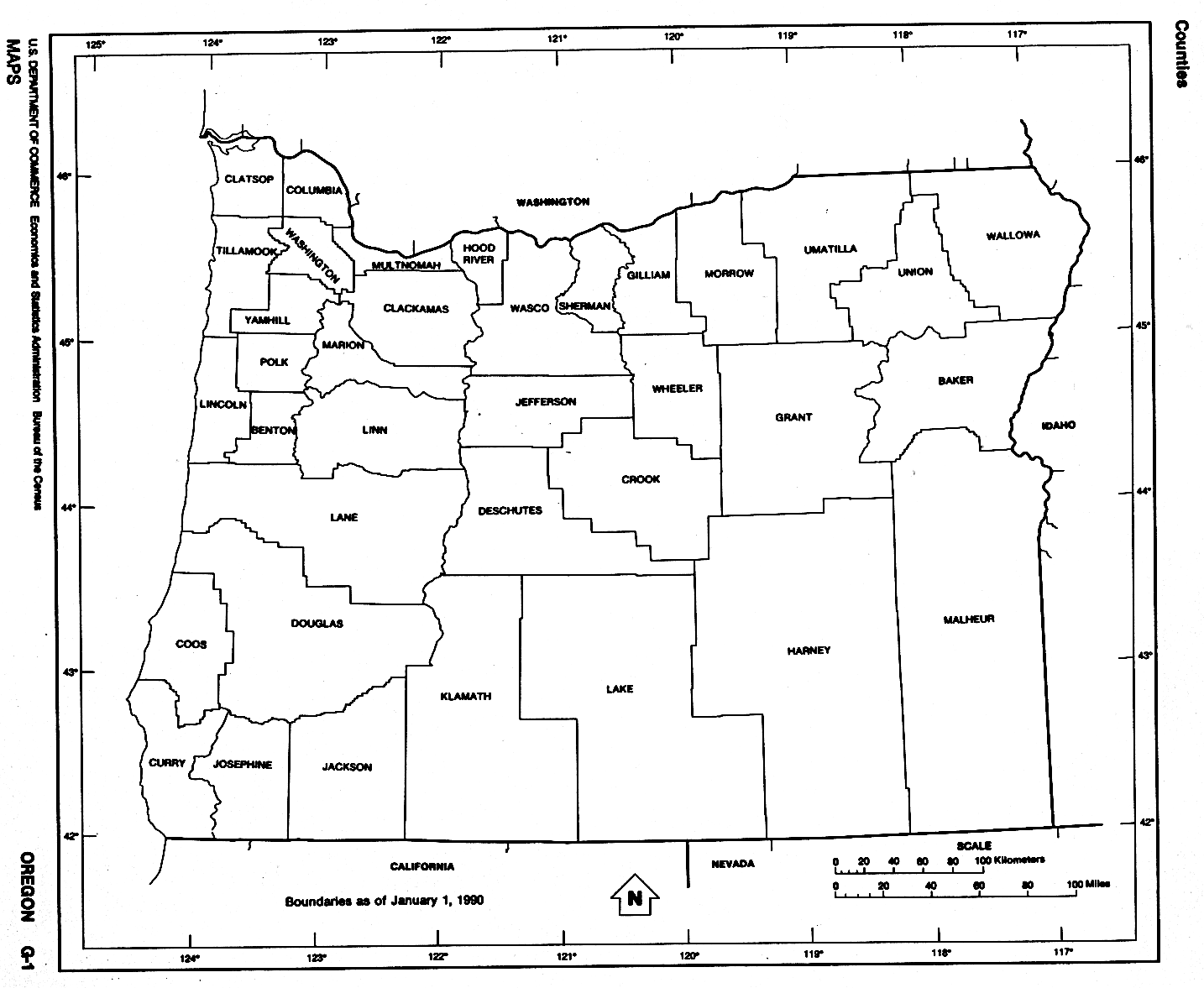 Us Map Oregon