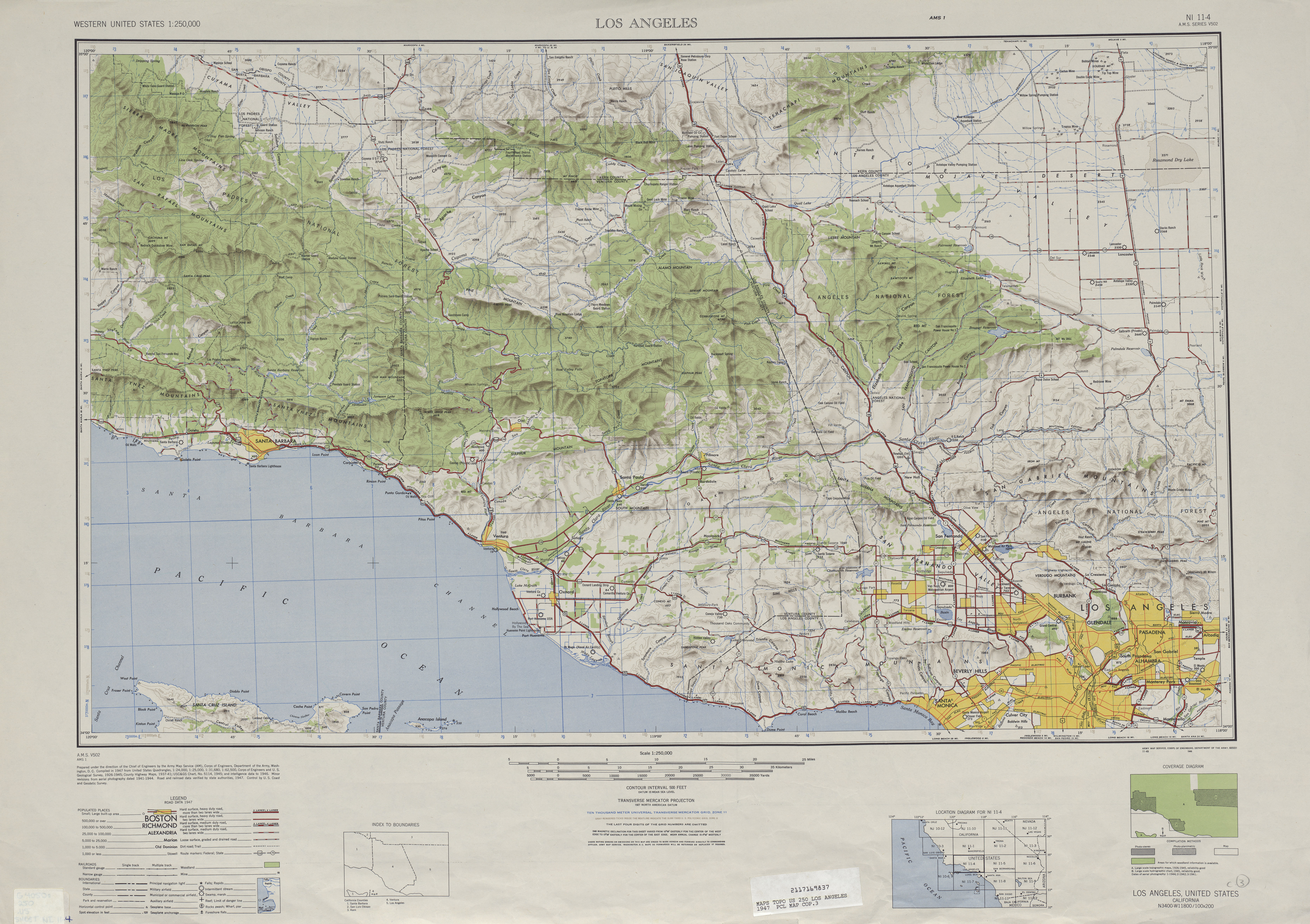 United States Map Los Angeles