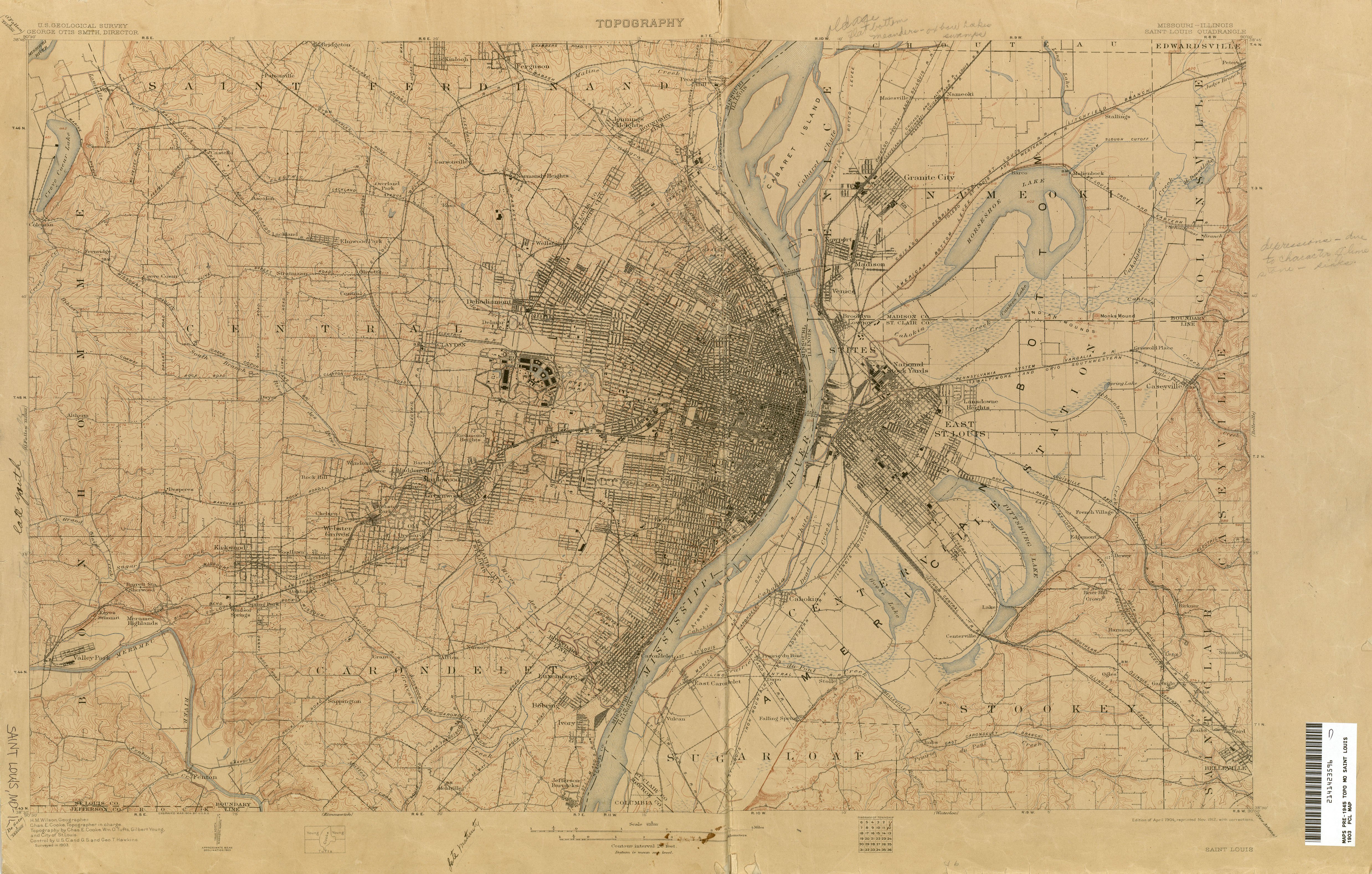 Topographic map of St Louis, MO - 1903 [4954x3156] : MapPorn