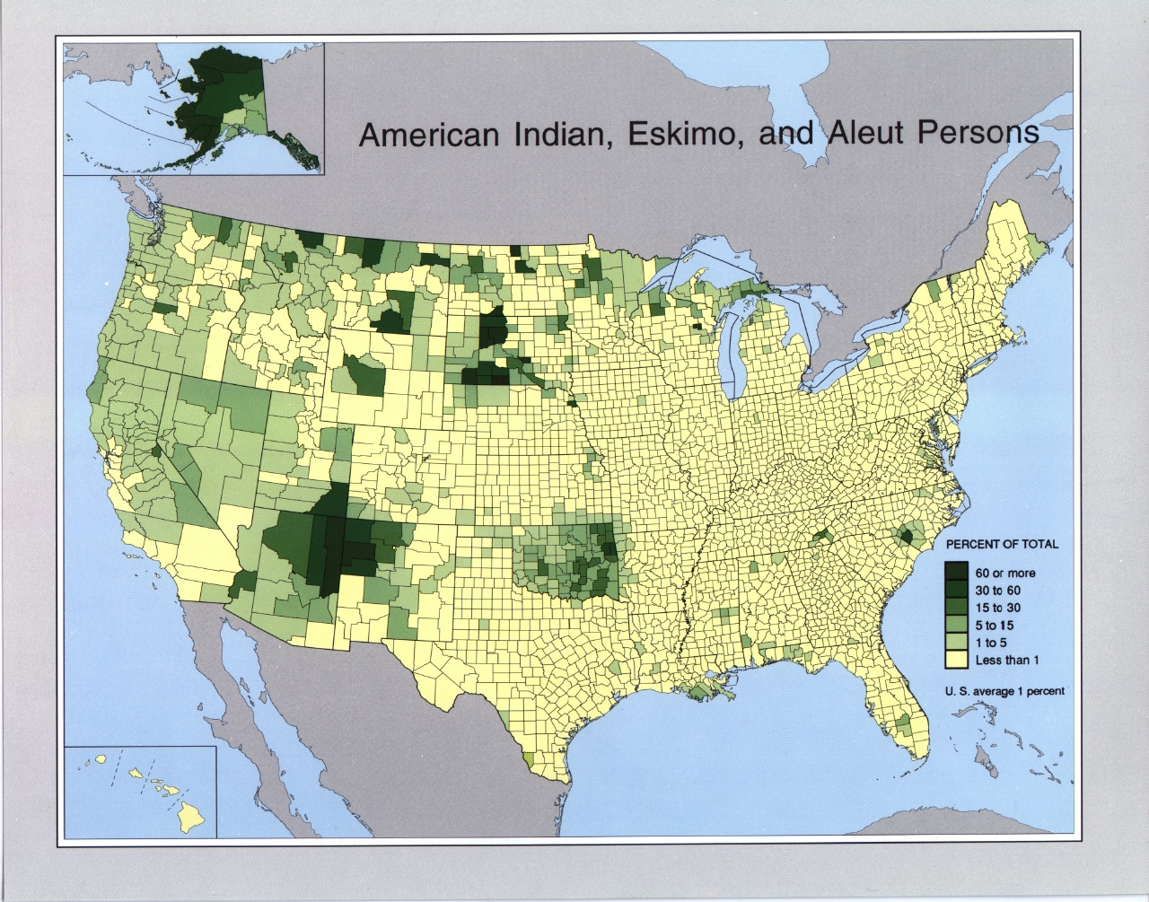  Maps of United States Of AmericaAmerican Indian, Eskimo and Aleut Persons 1990 (1.17MB) 