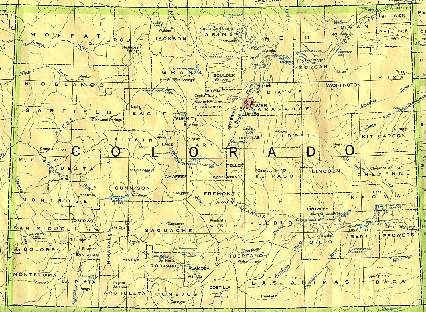 map of colorado portrayal