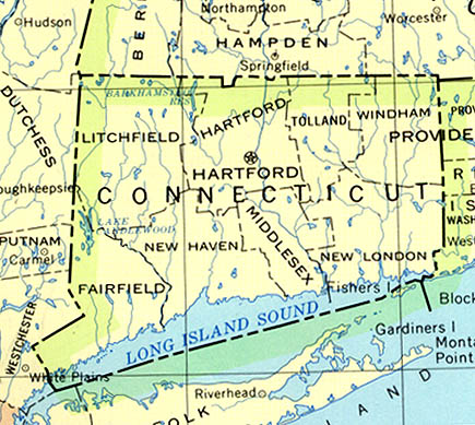 Connecticut Outline Maps And Map Links
