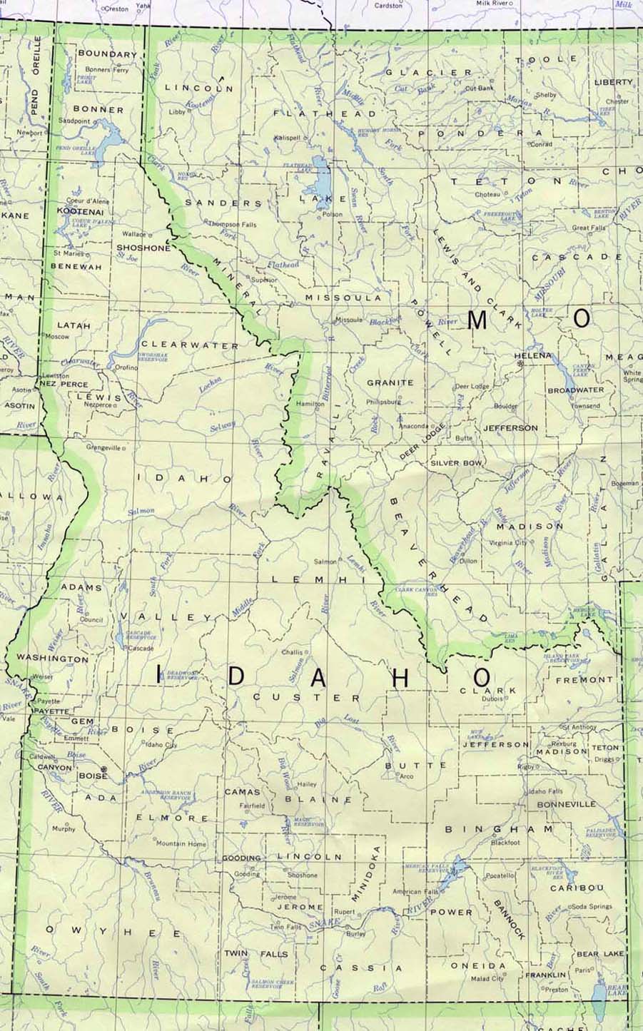 Us Map Idaho
