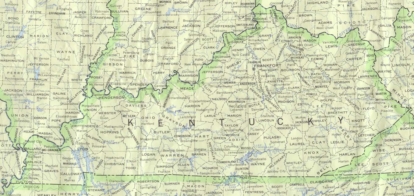 United States Map Kentucky
