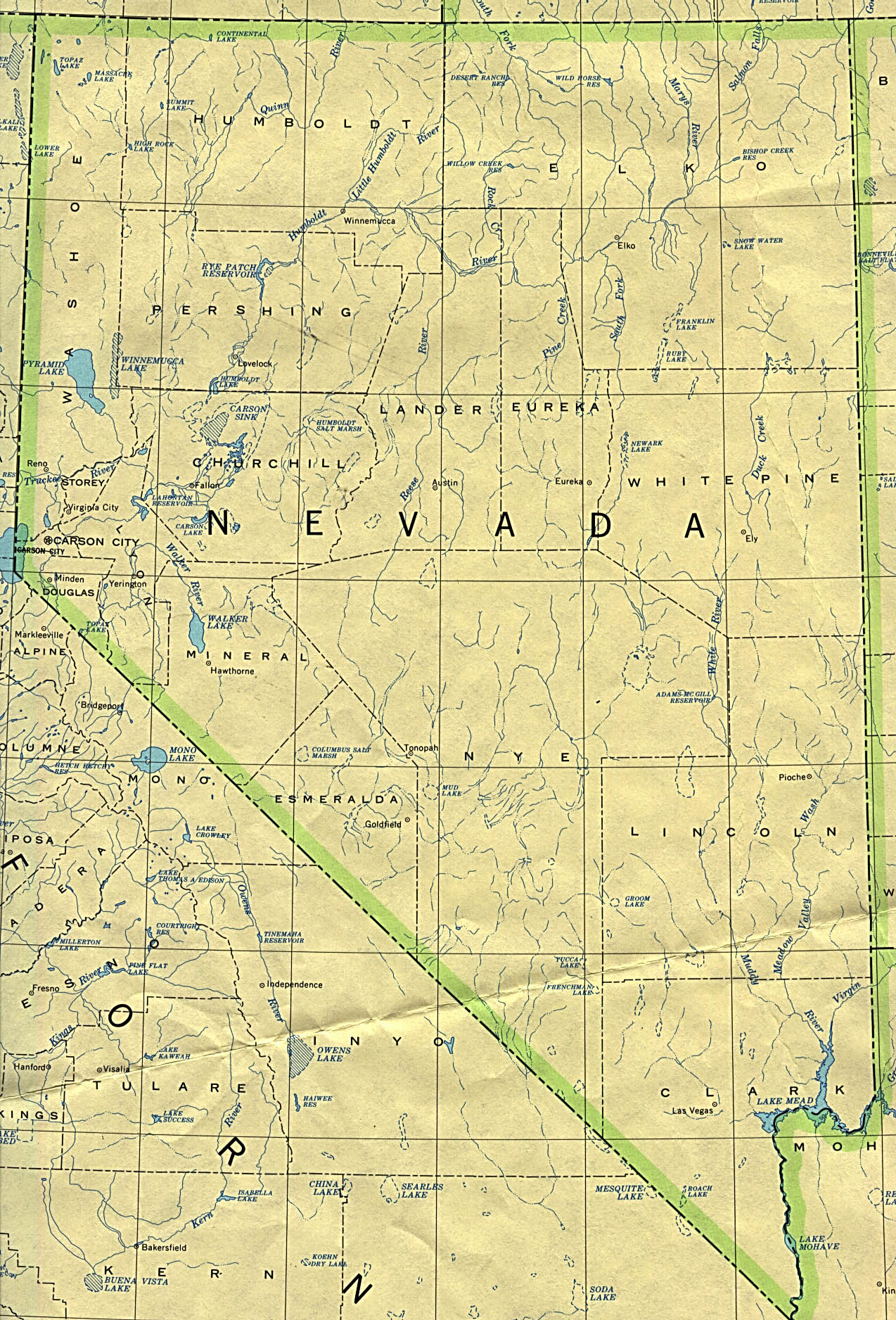 Nevada Map Travel Information Hotels Accommodation Real Estate
