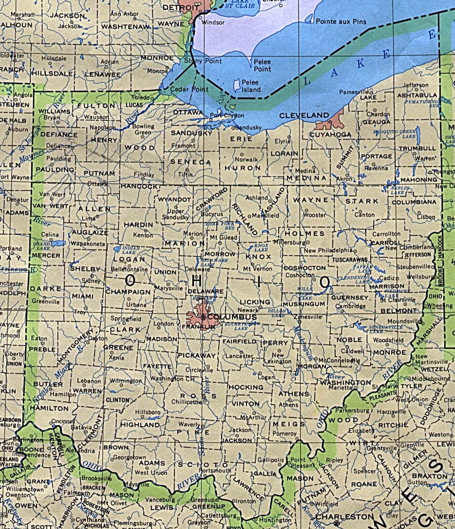 Ohio Outline Maps And Map Links