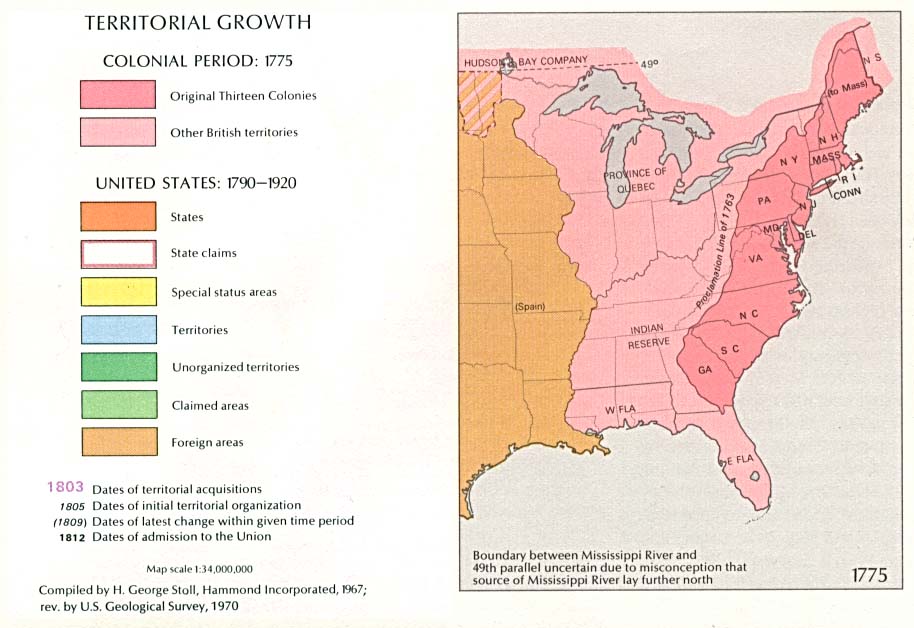 Colonial America 1776 Map