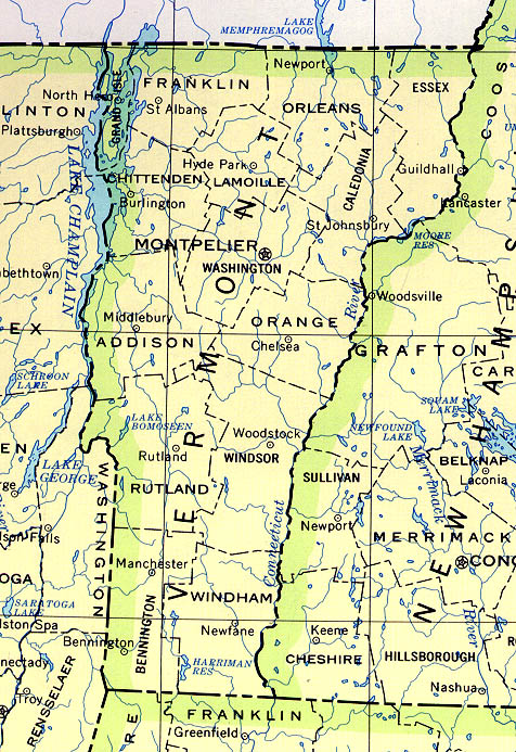 Vermont Outline Maps And Map Links
