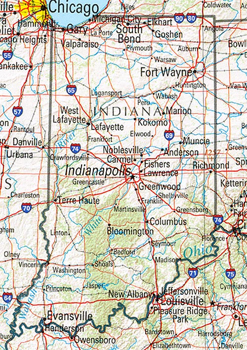 Us Map Indiana