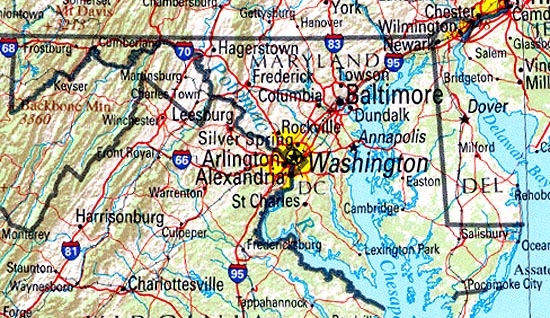 map of maryland and dc. Maryland Maps