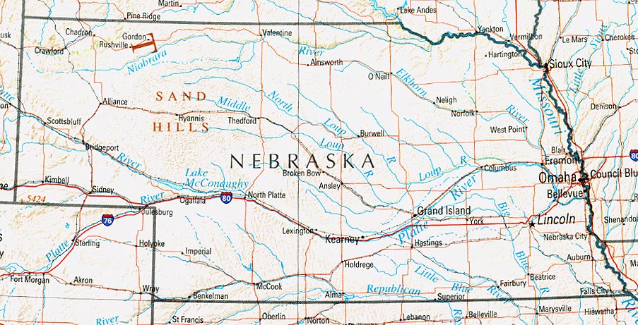 Us Map Nebraska