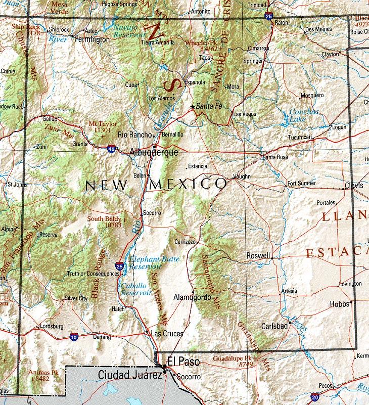 United States Map New Mexico