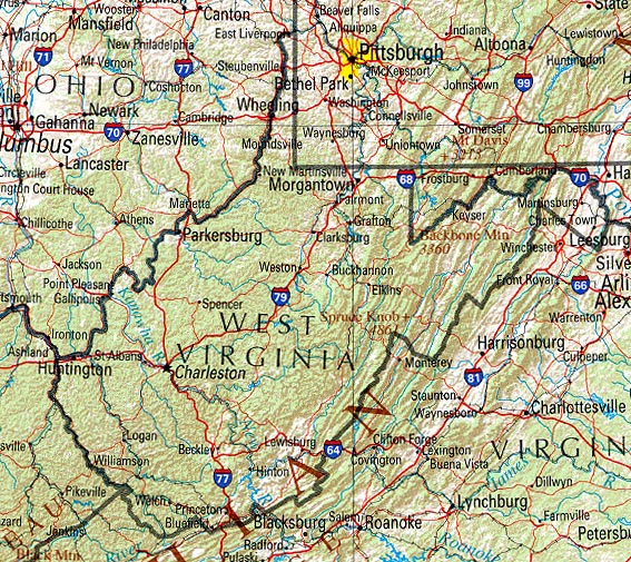 Us Map Virginia