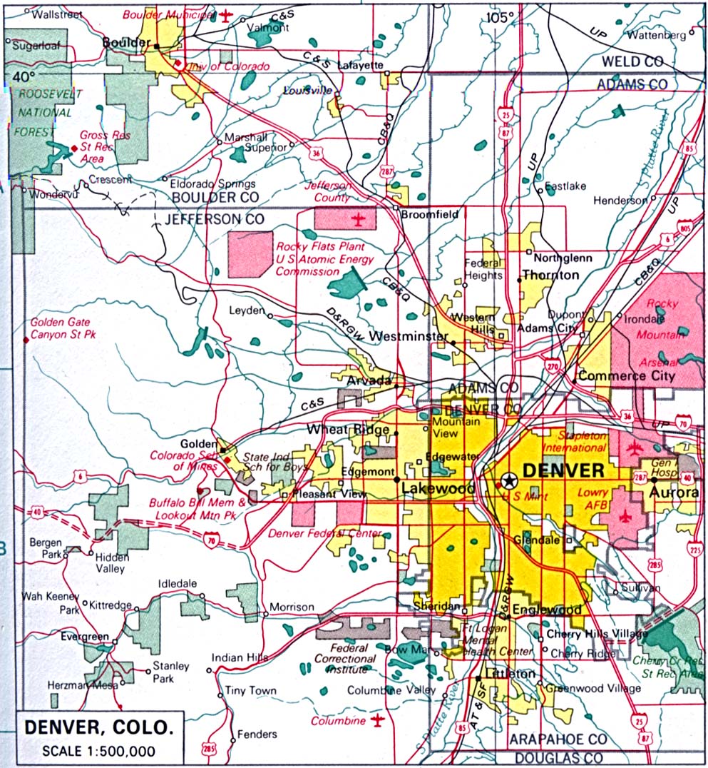 Usa Map Denver