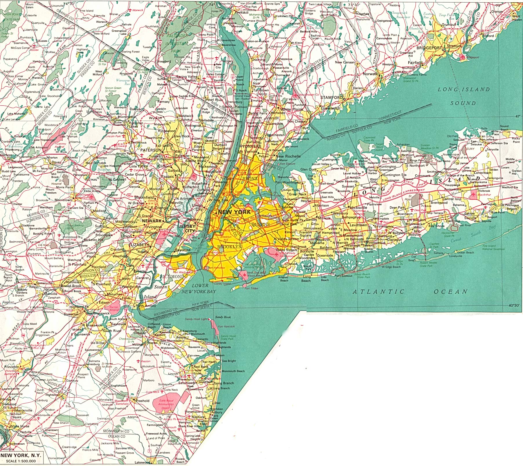 Us Map New York City