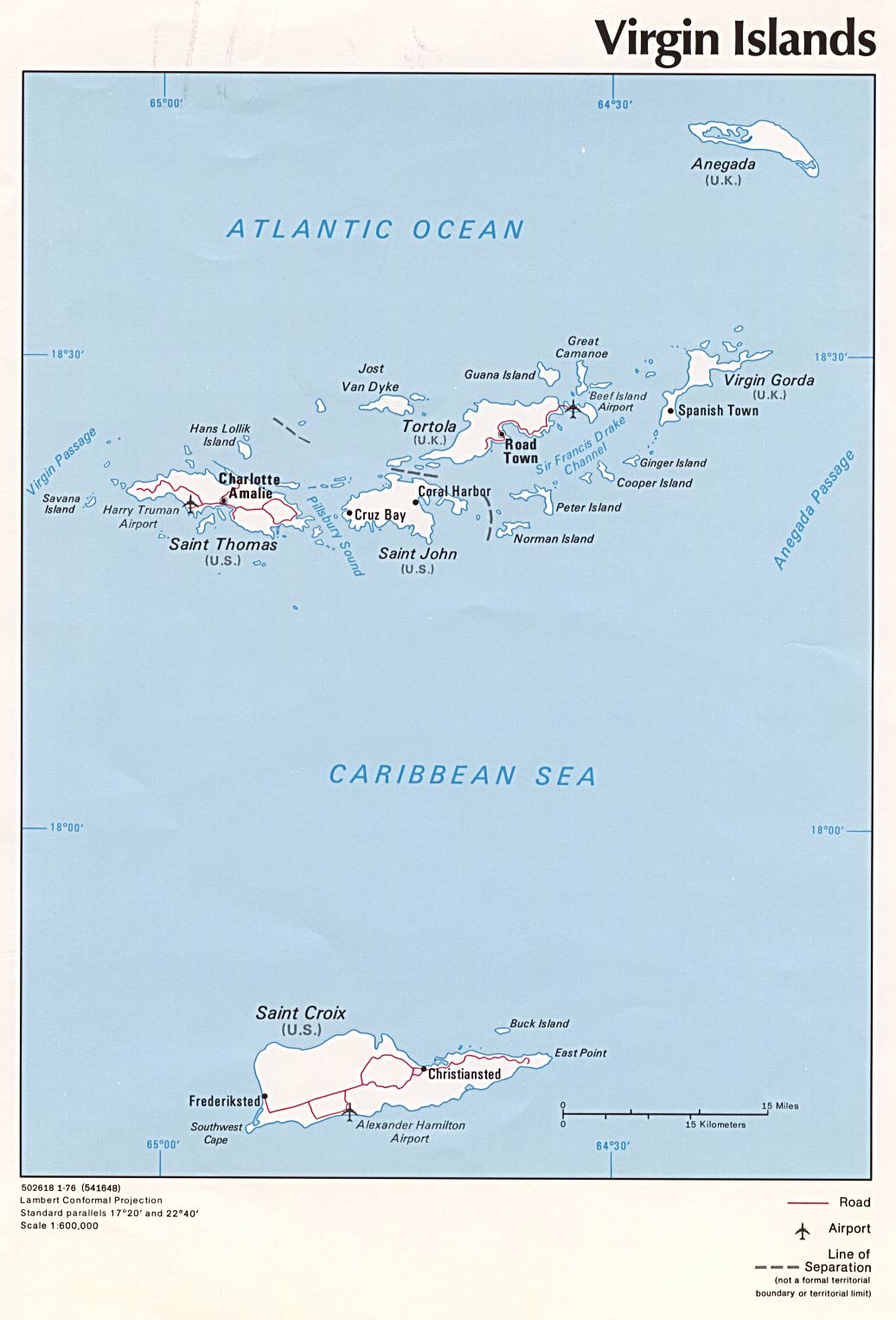 U S Virgin Island Map 46