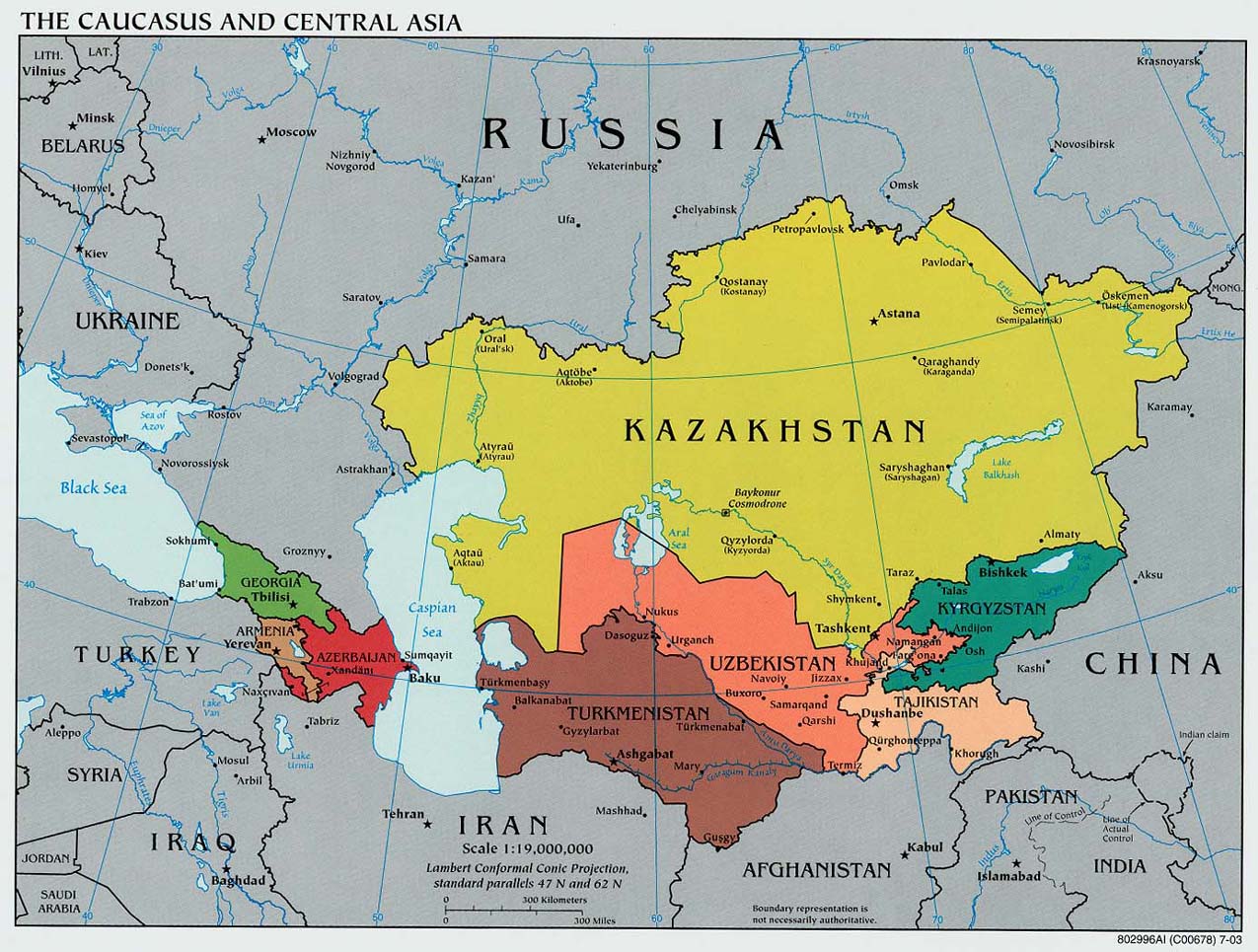 Map Of Central Asian Republics 107