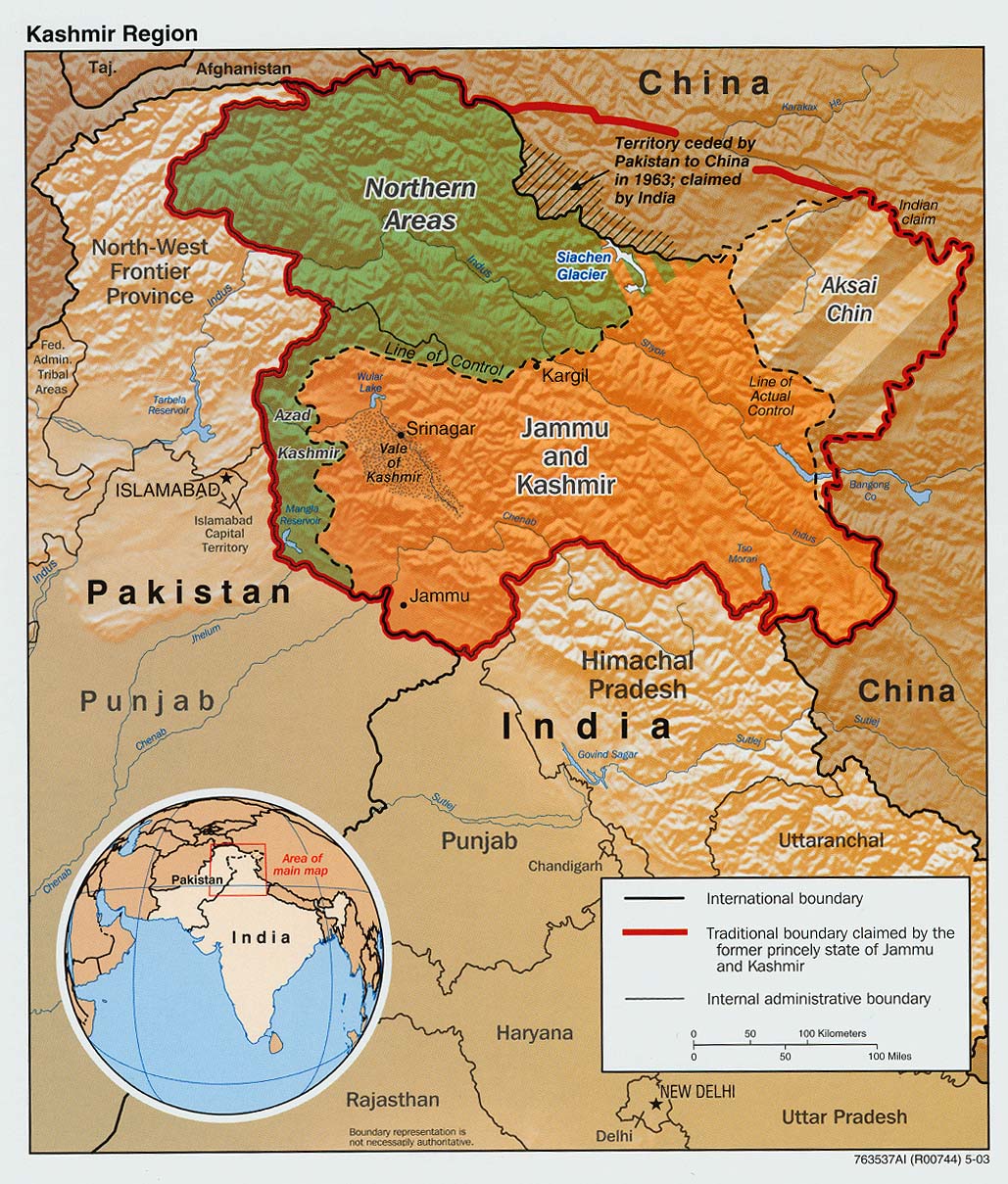  Putin: Jačati zaštitu granice Tadžikistana  Kashmir_disputed_2003