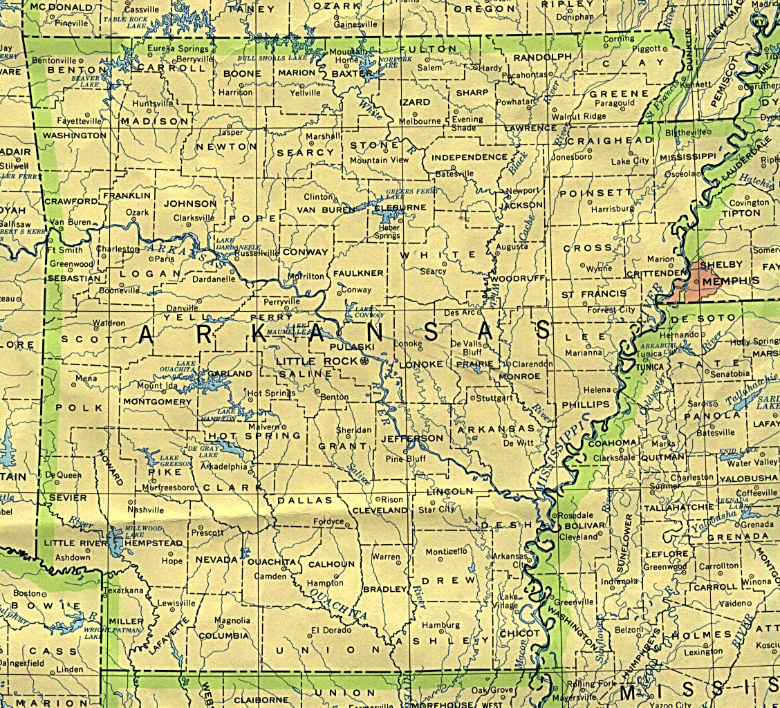 Us Map Arkansas