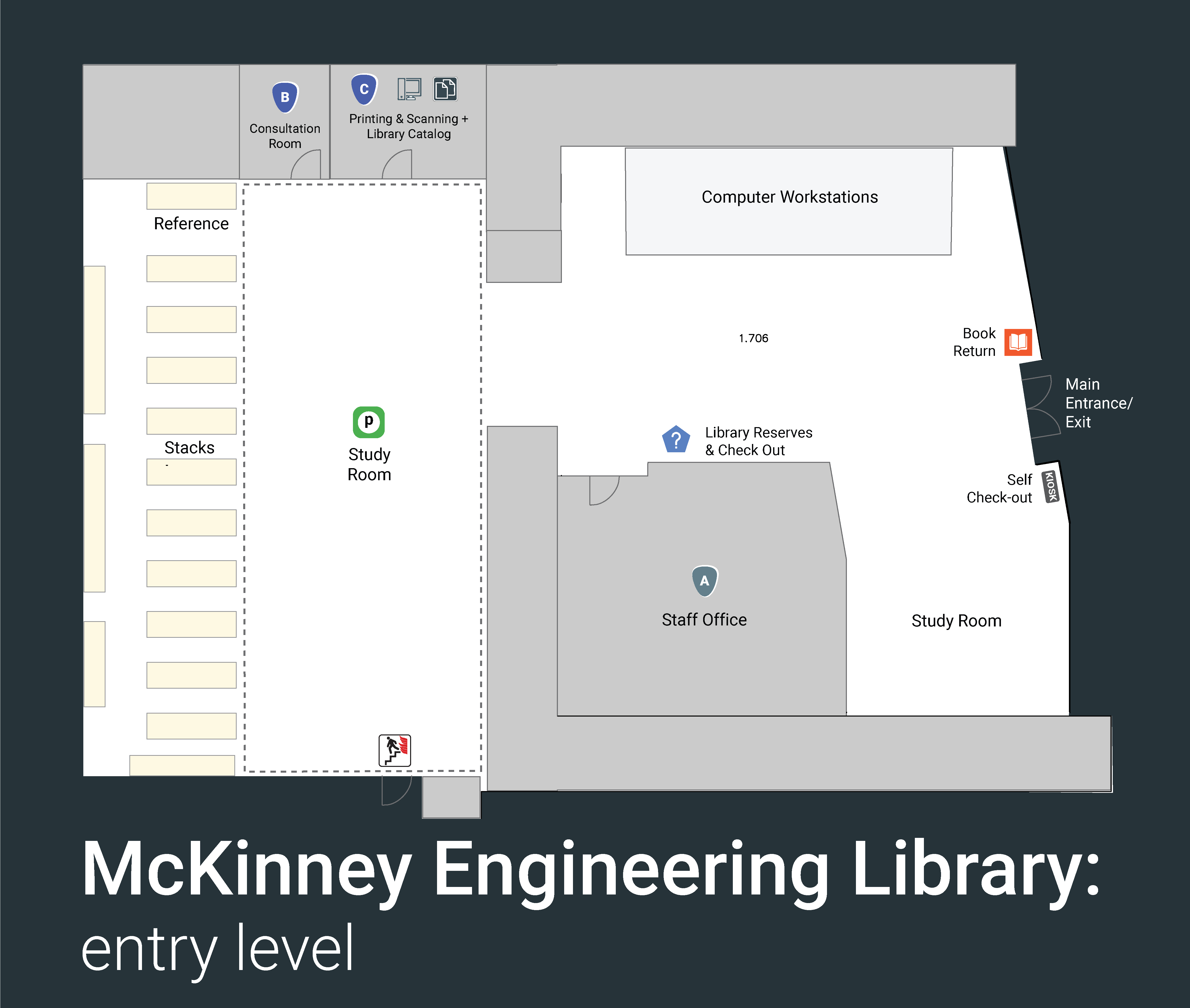 McKinney Engineering Library Floor Plan