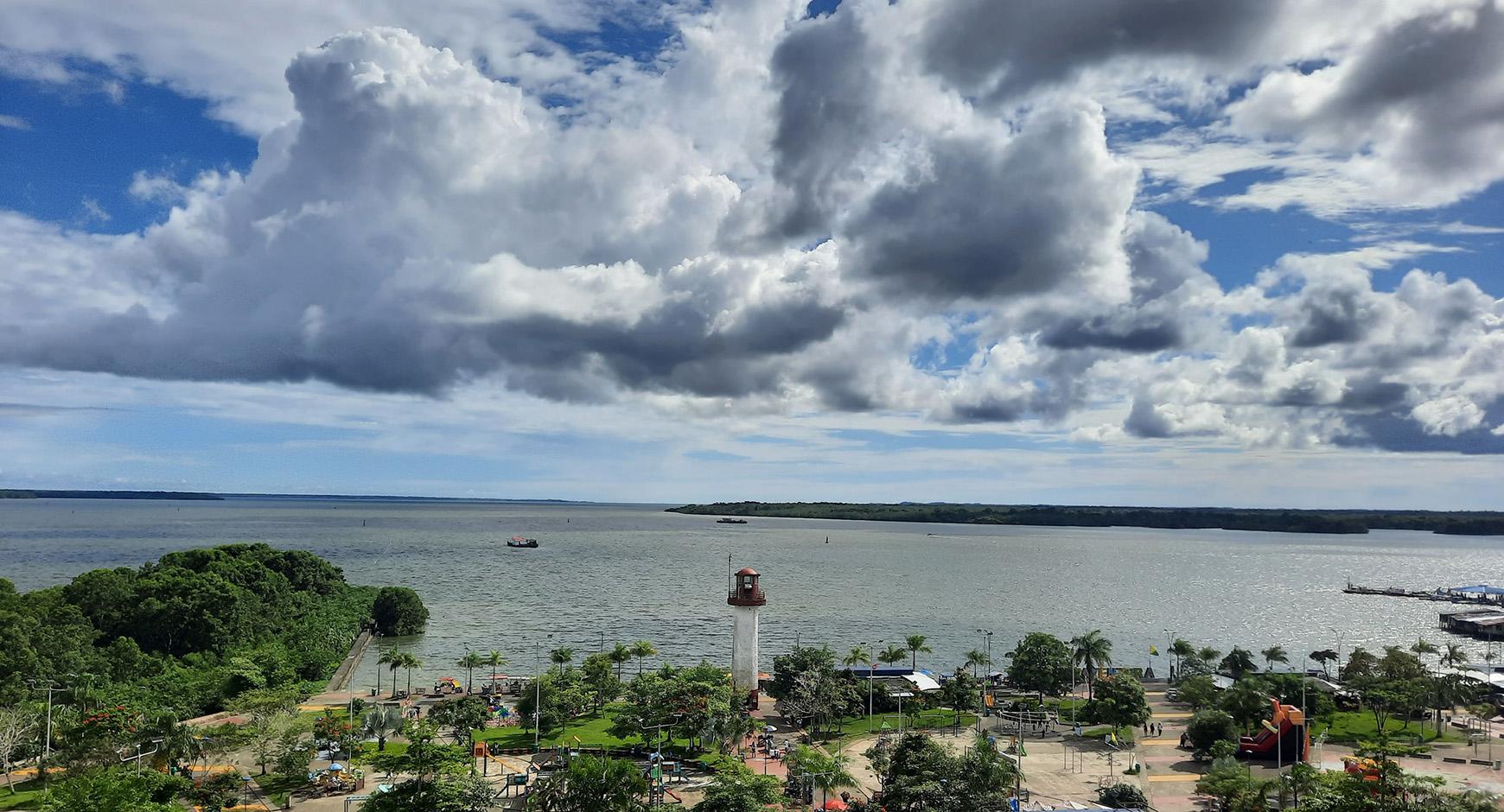 View of Bahía de Buenaventura from hotel balcony in Buenaventura, Colombia. Photo: Karla Roig.