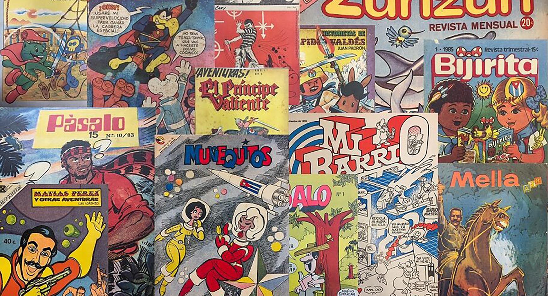 a selection of cuban comics from the castro era