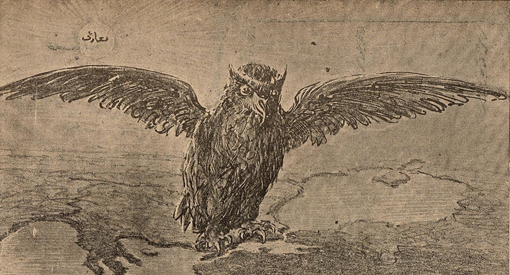 Esad Arseven, Celal and Cimcoz, Selah, “The Owl of Ignorance.” 1908.