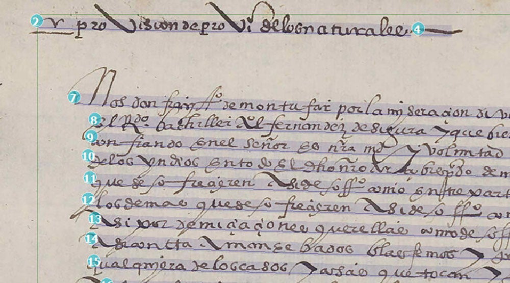 caligraphic writing on parchment