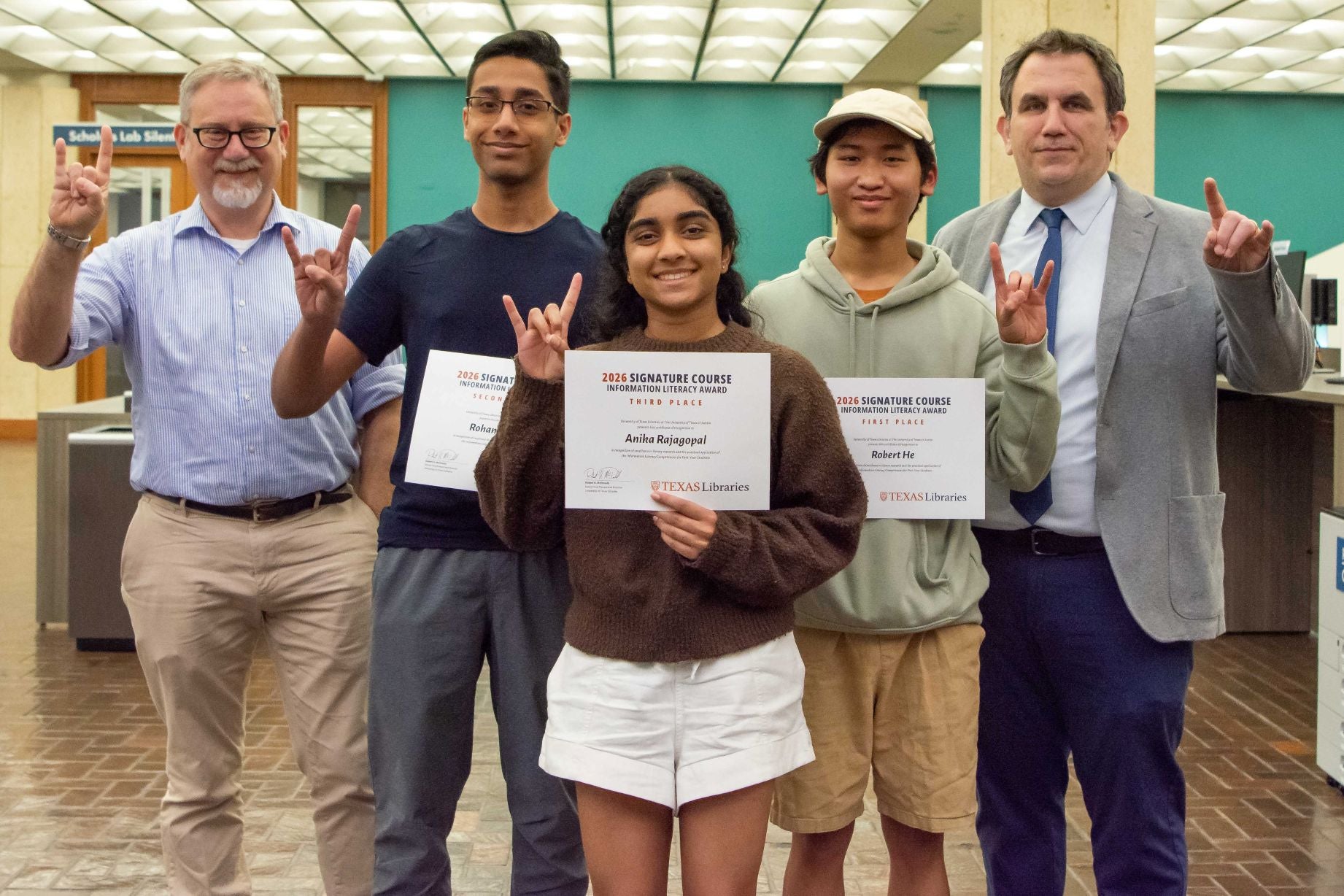 UT Libraries 2026 Signature Course Information Literacy Award Winners