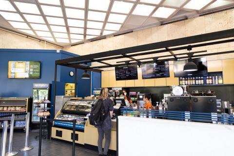 coffee bar at the PCL Library