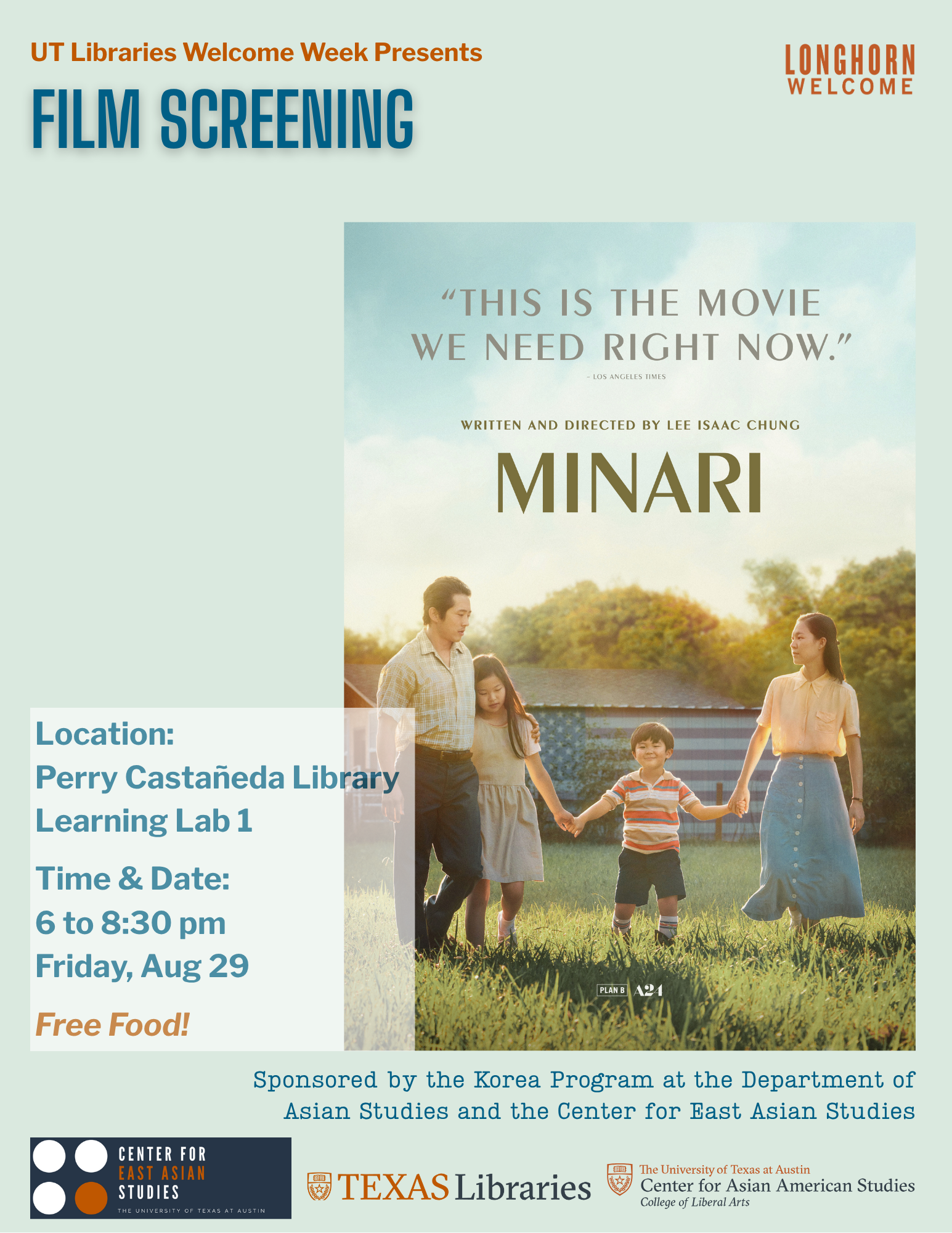 Longhorn Welcome - Film Screening - Flyer Longhorn Welcome - Film Screening - Flyer