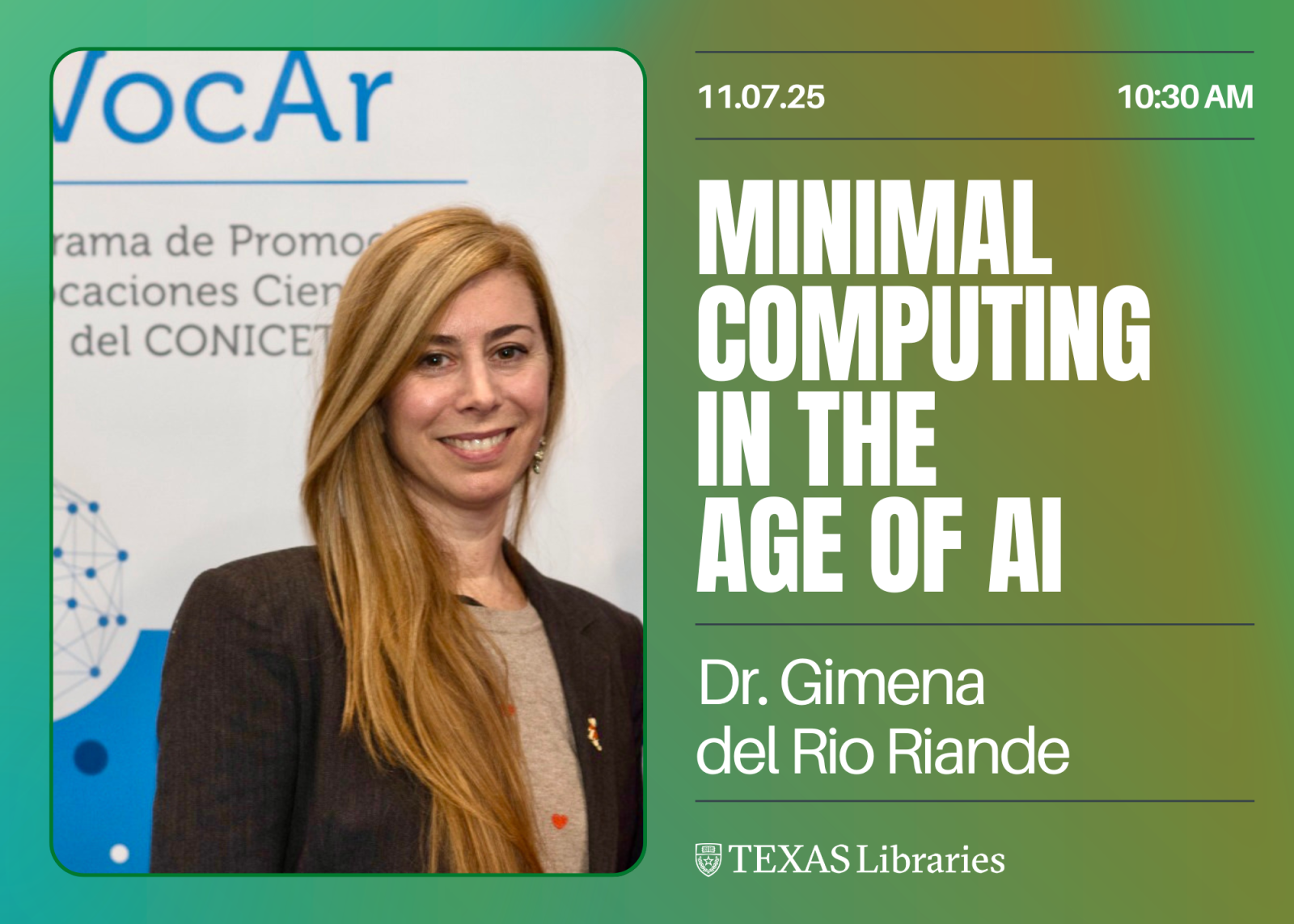 Minimal Computing in the Age of AI - Dr. Gimena del Rio Riande Minimal Computing in the Age of AI - Dr. Gimena del Rio Riande