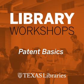 Libraries Workshop graphic. event title on ut orange and libraries' classroom image in background.