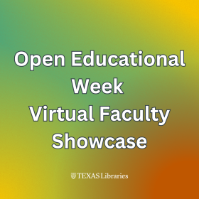 Open Educational Week Virtual Faculty Showcase Graphic