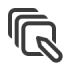 an icon showing a pencil and multiple papers