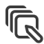 an icon showing a pencil and multiple papers