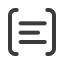 An icon showing text in brackets