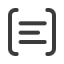 An icon showing text in brackets