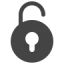 an icon of unlocked padlock