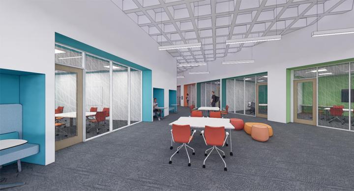 Design mockup of proposed Scholar's Lab space